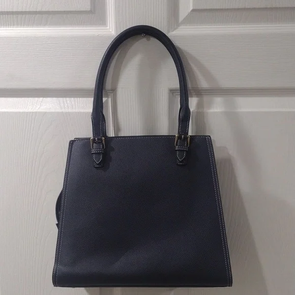 Samantha Thavasa Blue Leather 2-Way Shoulder Bag – Stylish Spacious Handbag - Picture 5 of 17